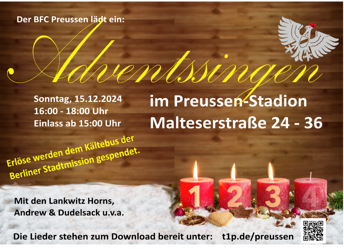 BFC Preussen Adventssingen Flyer